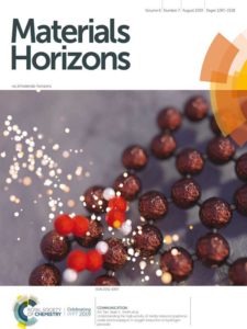 Scientific journal cover art on the front page of Materials Horizons.