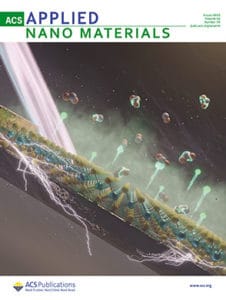 The front cover design of the journal ACS Applied Nano Materials.