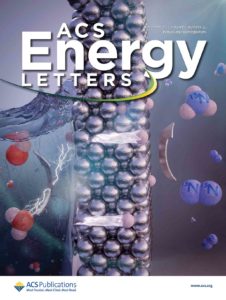 A cover design of ACS Energy Letters showing a porous metal electrode for the electroreduction of nitrogen into ammonia.