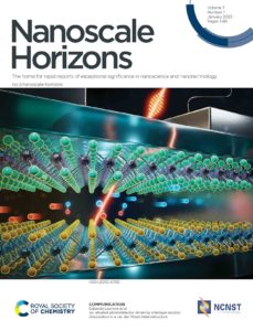 The front page cover of Nanoscale Horizons. The work highlights the development of an exciton detector.