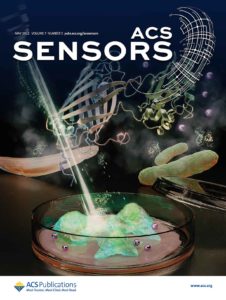 A supplementary cover for ACS Sensors. The cover shows a new fluorescent probe to monitor potassium in living cells.