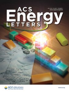 A supplementary cover for ACS Energy Letters, showing playing blocks that represent photovoltaic materials.