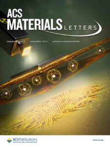 Cover art on the front of ACS Materials Letters. The design shows an X ray source imaging a microchip to reveal its inner structure.